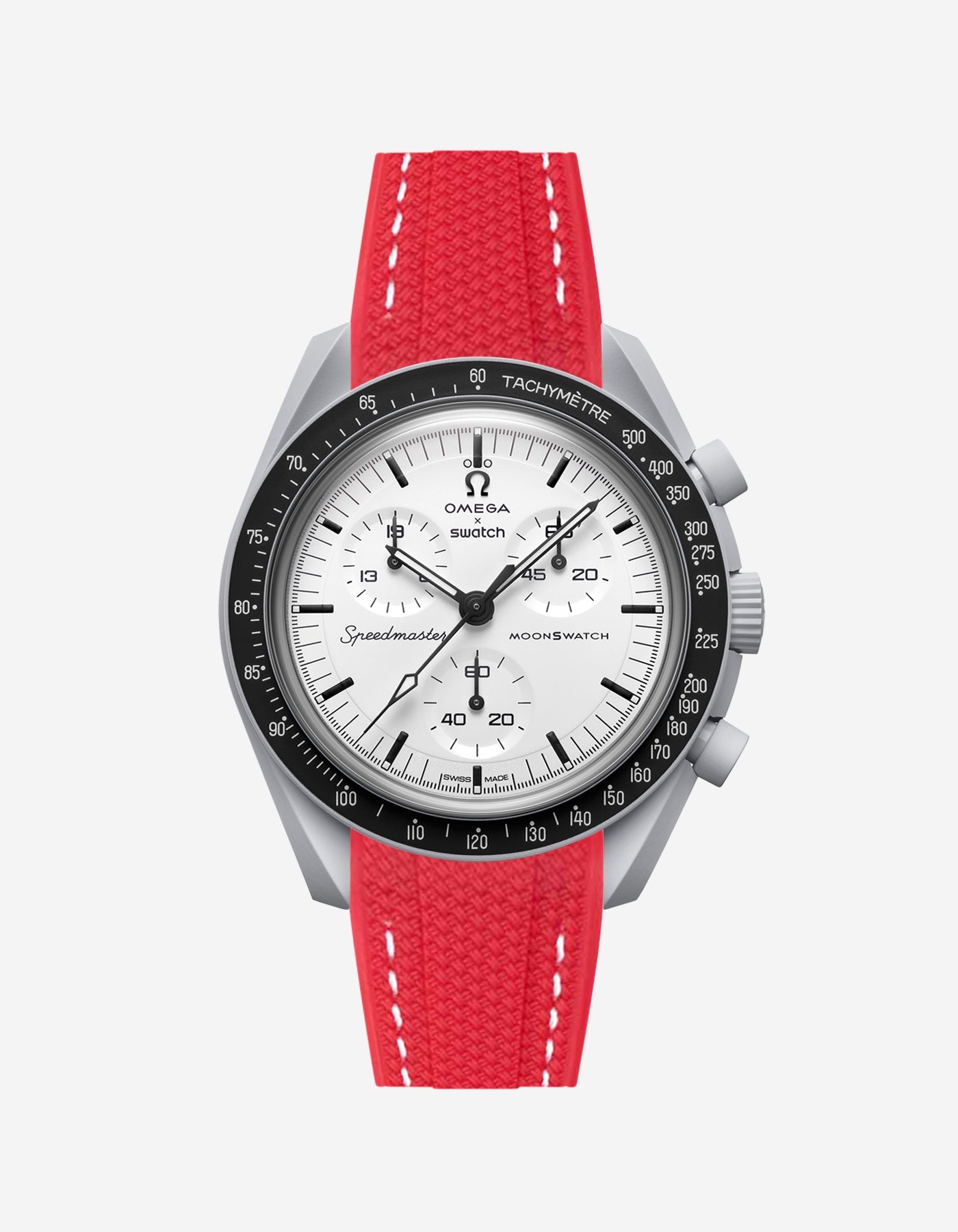 Rubber strap with stitching For omega swatch