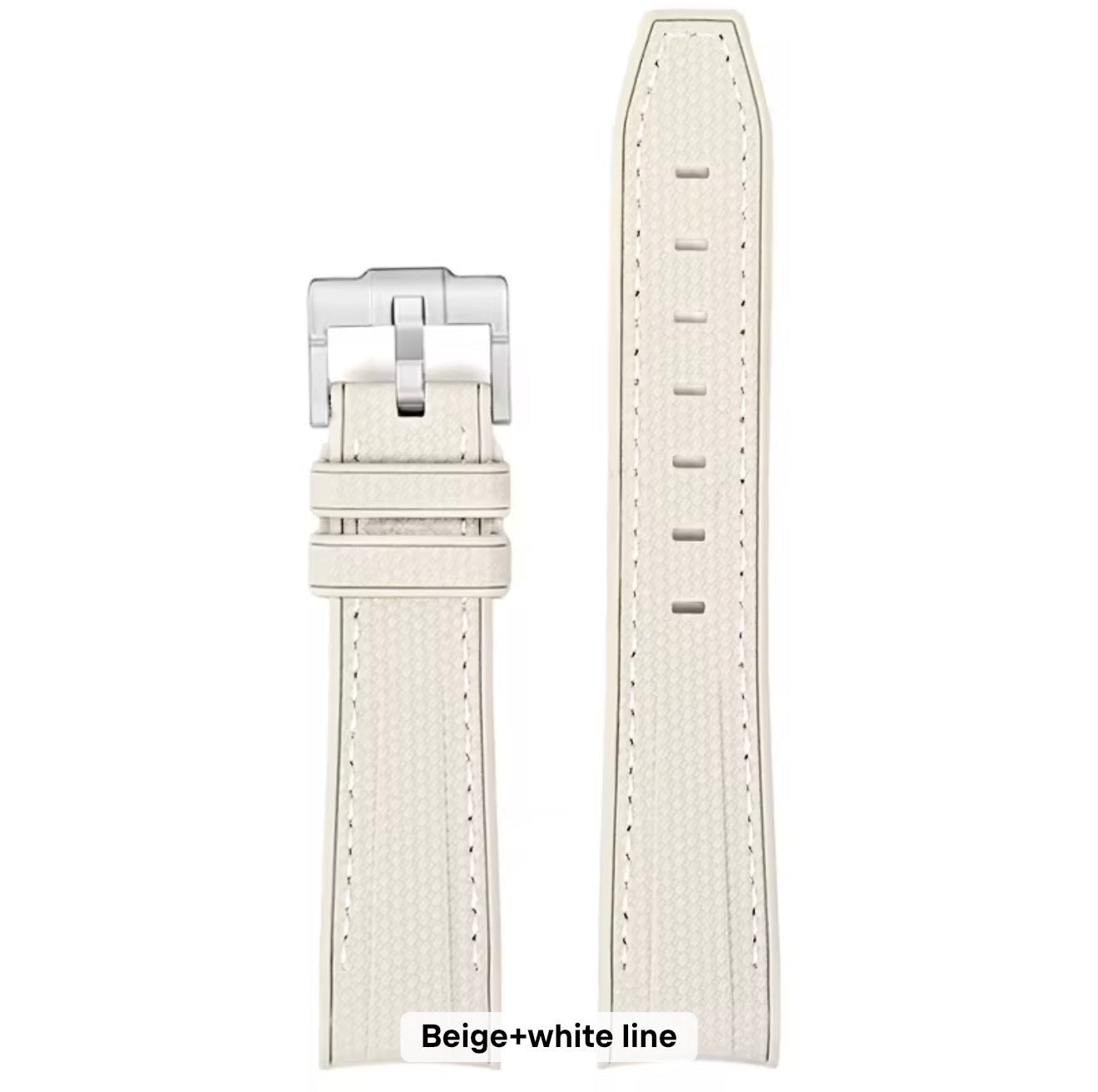 Rubber strap with stitching For omega swatch