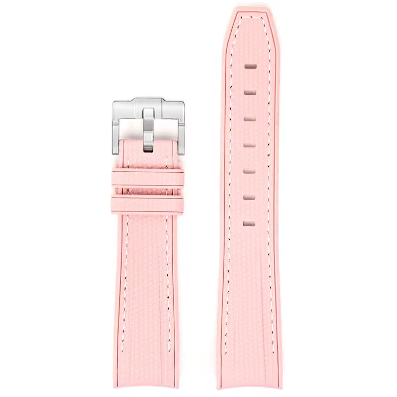 Rubber strap with stitching For omega swatch