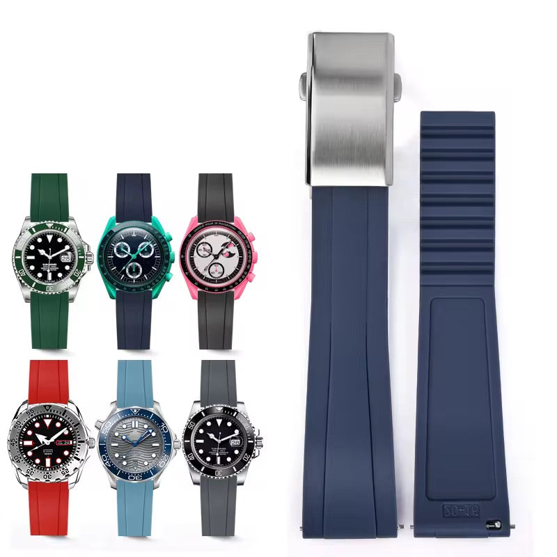 Rubber strap with clasp